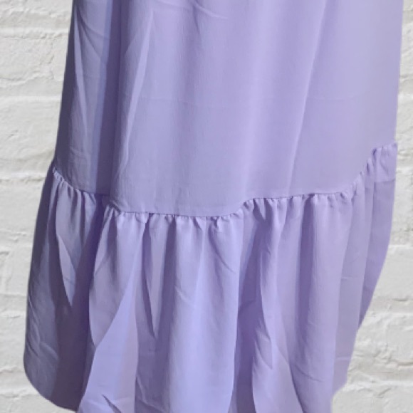 ❌DONATED❌Lilac Purple Ruffled Cascading Tie Waist Dress - Picture 10 of 14